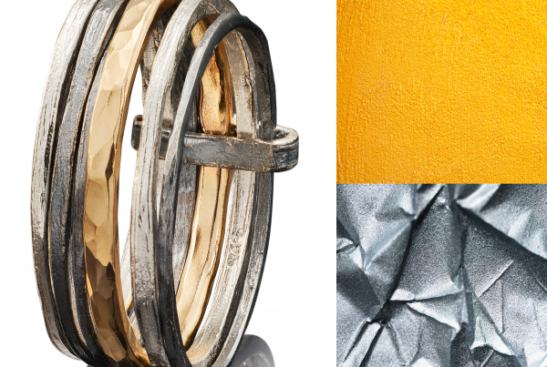 tendencia combinar joyería de plata y oro