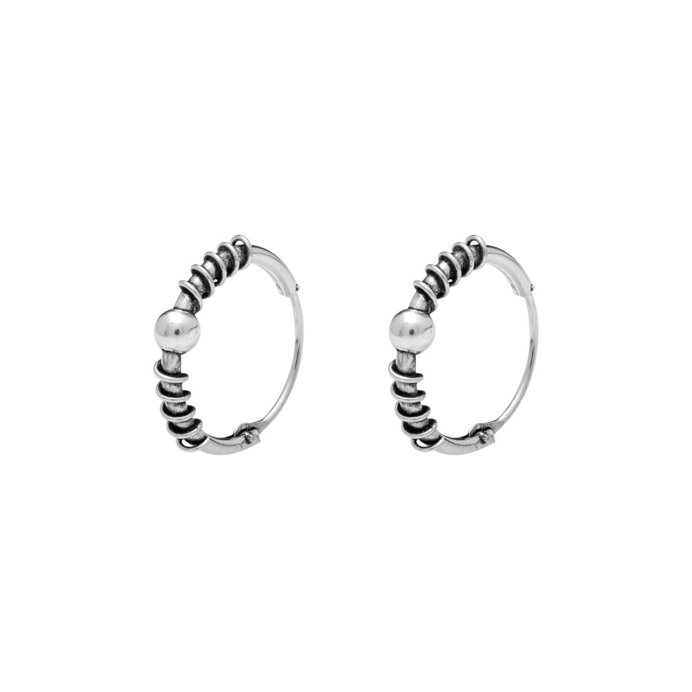 Aros De Piercing Para Nariz Y Oreja, Plata Estilo Bali Con Bola De Cierre - Pack Básico, Resistente