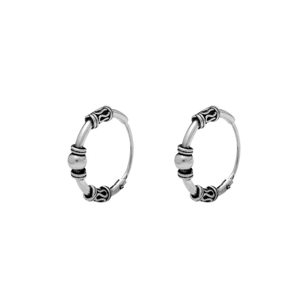 Aros De Piercing Para Nariz Y Oreja, Plata Estilo Bali Con Bola De Cierre - Pack Básico, Resistente